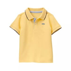 Janie and Jack Yellow Polo with Navy Trim Size 4